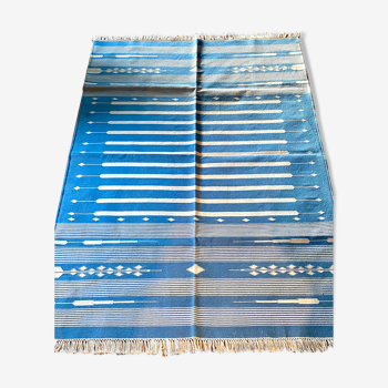 Indian carpet azure blue 120x180 cm