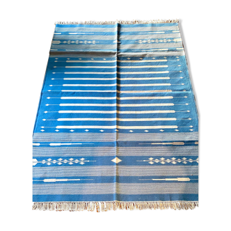 Indian carpet azure blue 120x180 cm