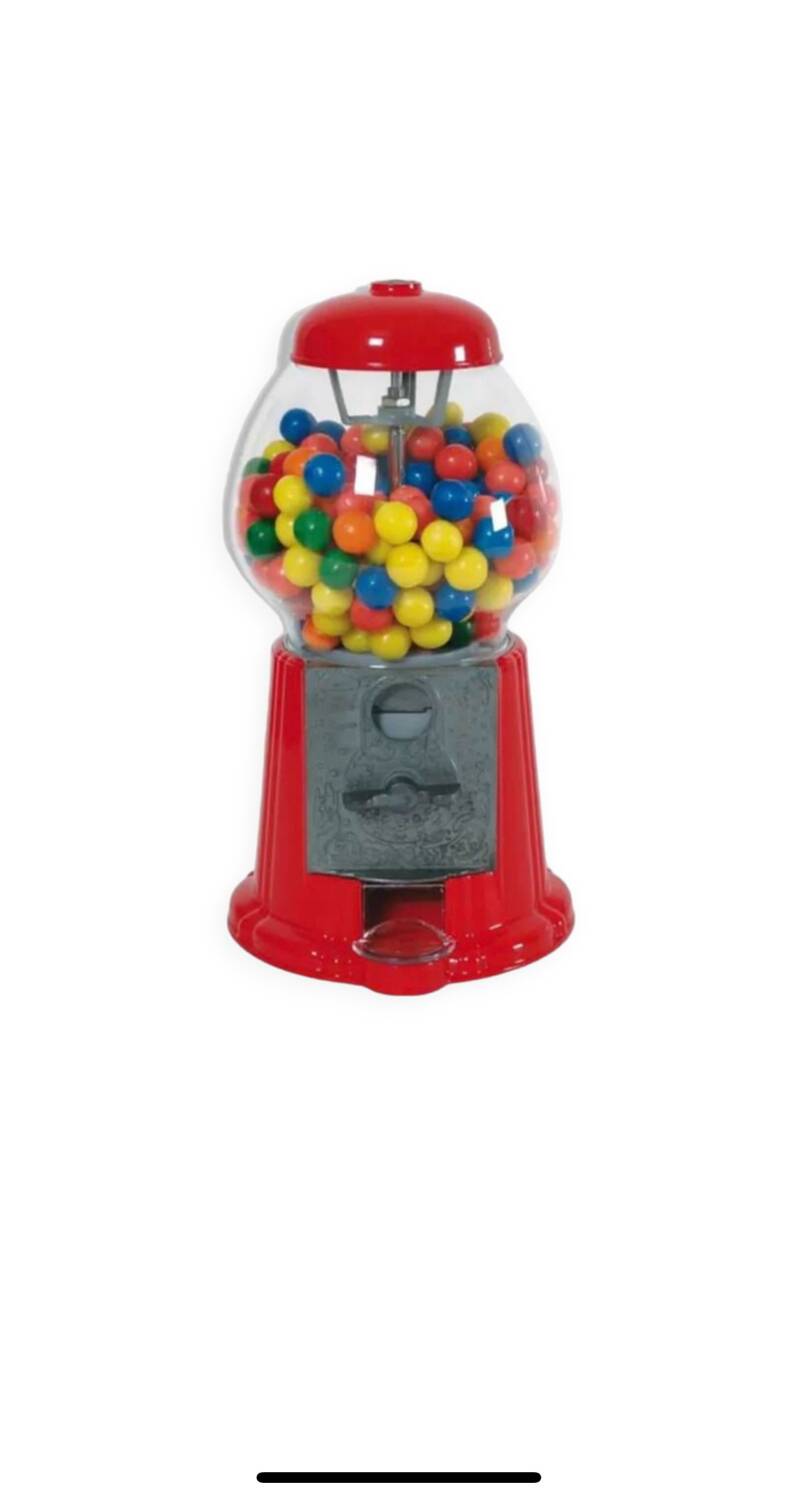 Distributeur de bonbons en métal et verre