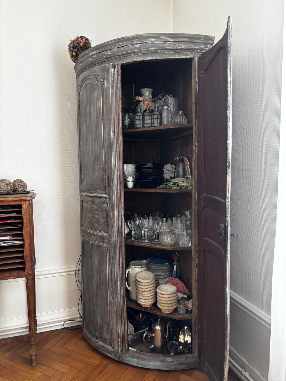Antique corner cabinet