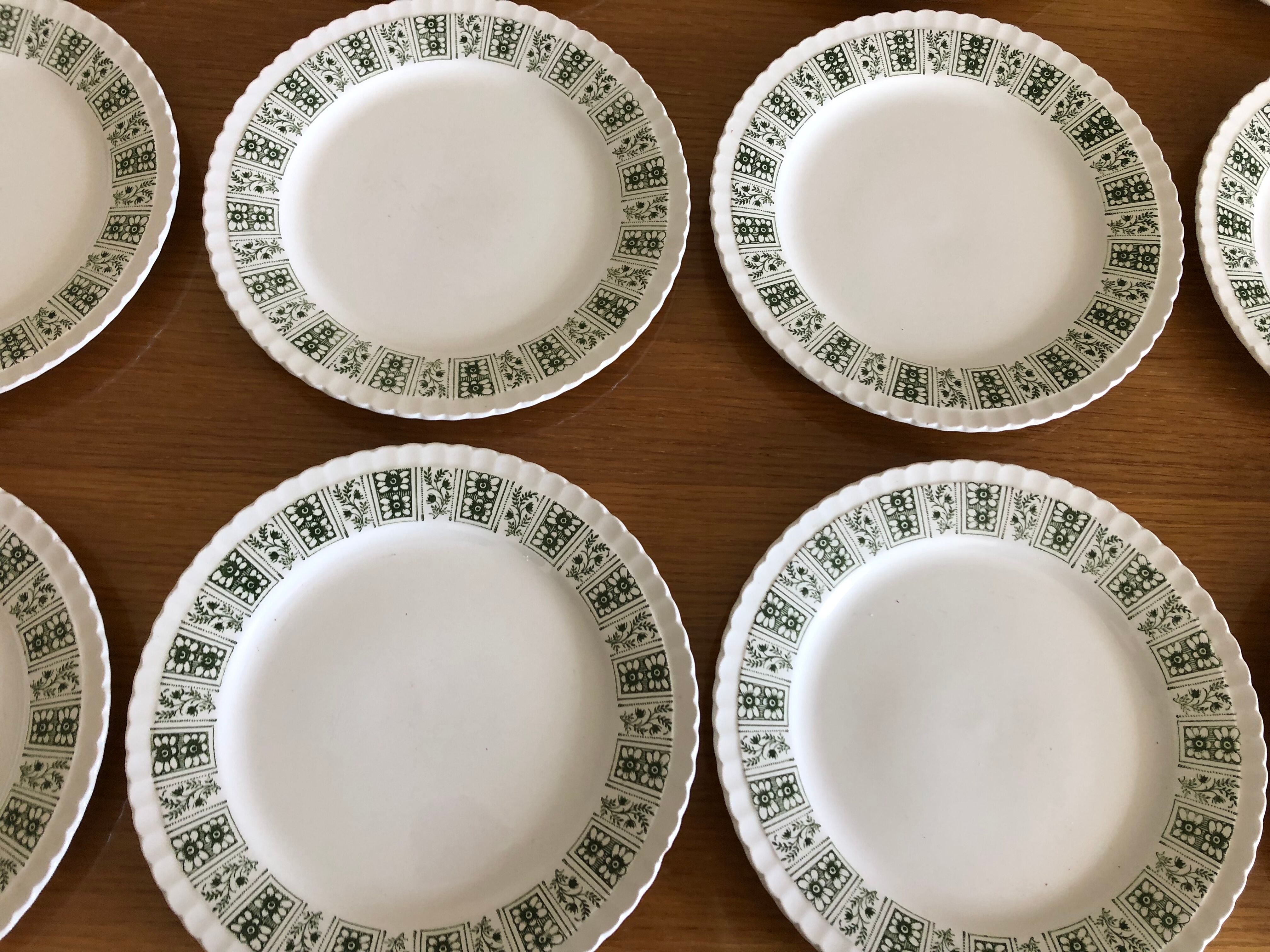 12 plates dessert Digoin vintage years 50