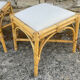 4 tabourets vintage bambou et rotin – années 60/70