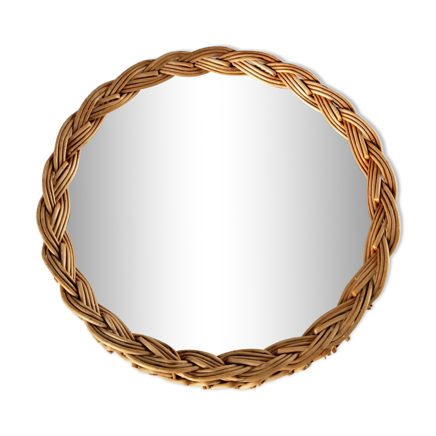 Vintage rattan mirror