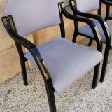 Set of 4 vintage Italian armchairs from the 80s