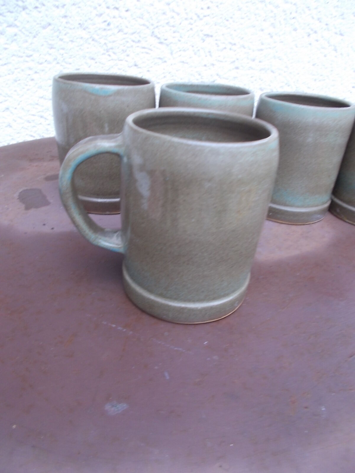 Lot of 5 stoneware mugs from Dreux K. Balogh