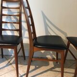 Set of 6 Scandinavian chairs in Teak "Lis" by Niels Koefoed, Circa 60's