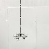 Mid-century metal and glass candle holder suspension from Denmark, 1960s.