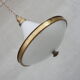 Dutch two tone opaline and brass pendant light