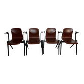 Set of 4 Pagholz® armchairs by Cartel de Belleville
