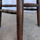 Chaise de bar en bois sculpté vintage : tabouret haut de ferme des années 1970