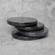Gabriella – Black Round Natural Marble Coasters - set of 4