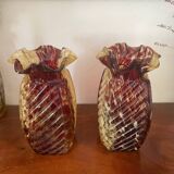 Pair of Clichy vases