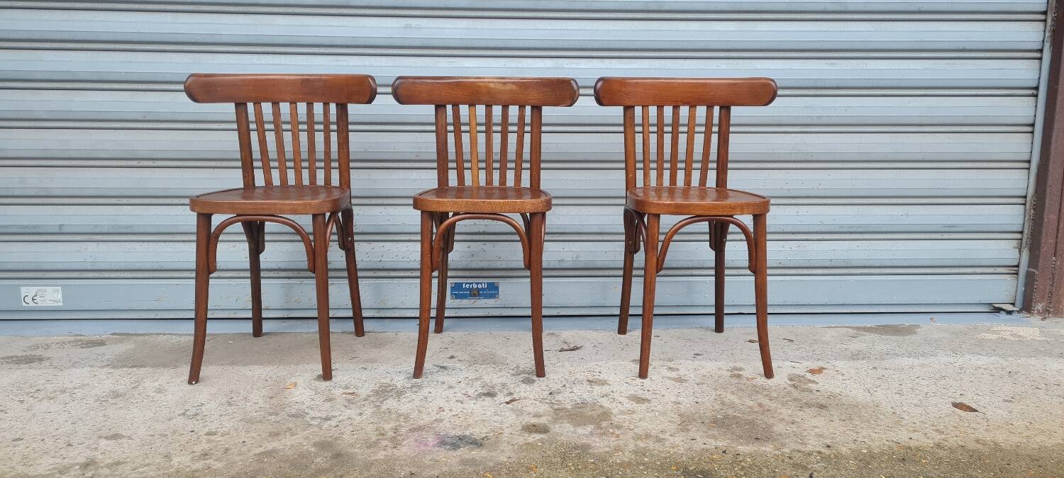 Set of 3 Baumann bistro chairs