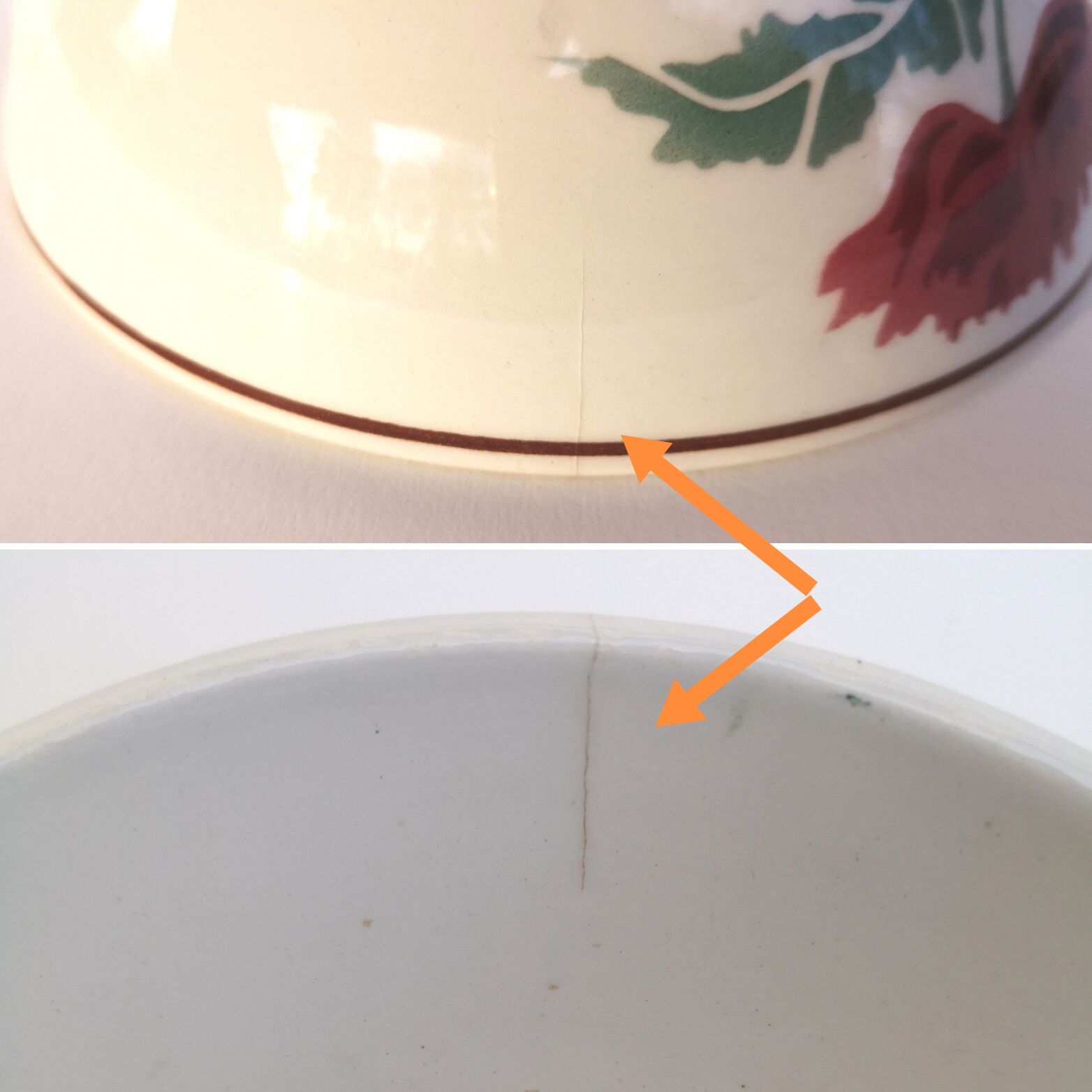 Old model bowl "Luxeuil" Creil and Montereau