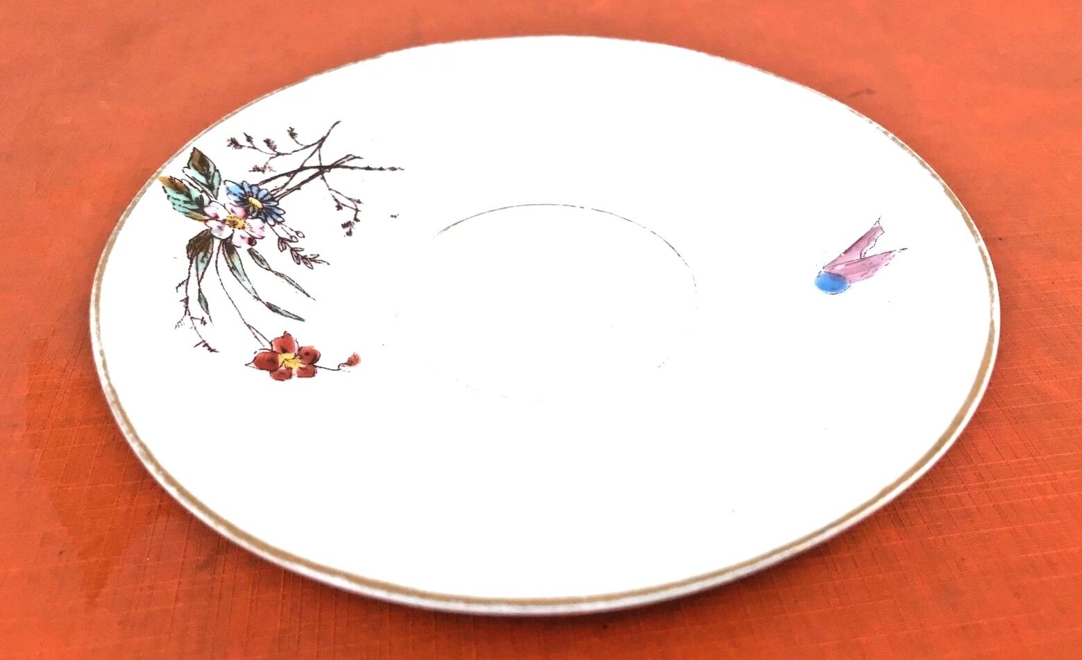 Old coffee cup / saucer in porcelain