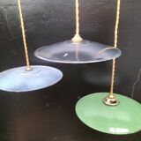 3 suspensions en tôles émaillées