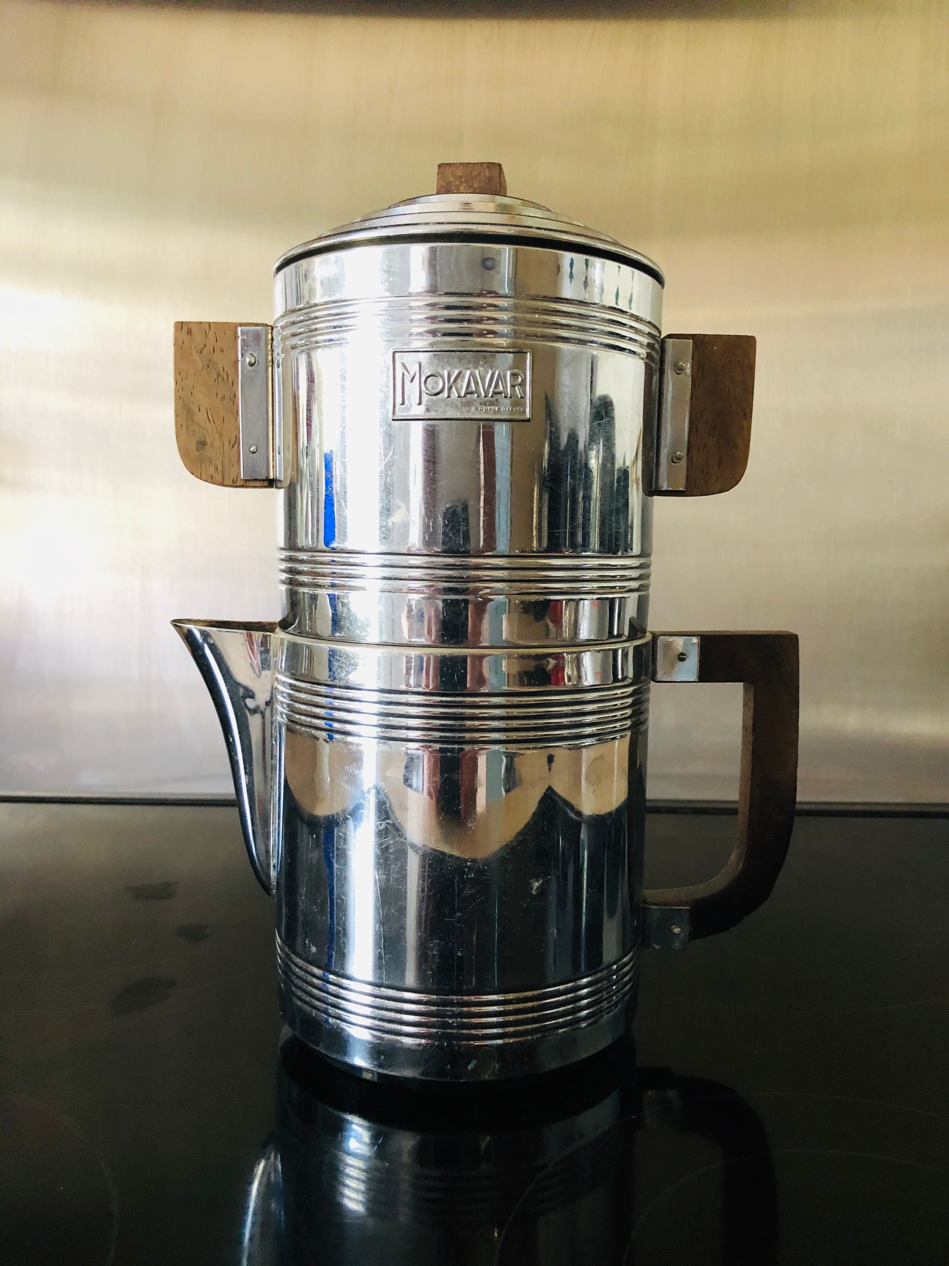 Vintage stainless steel coffee maker