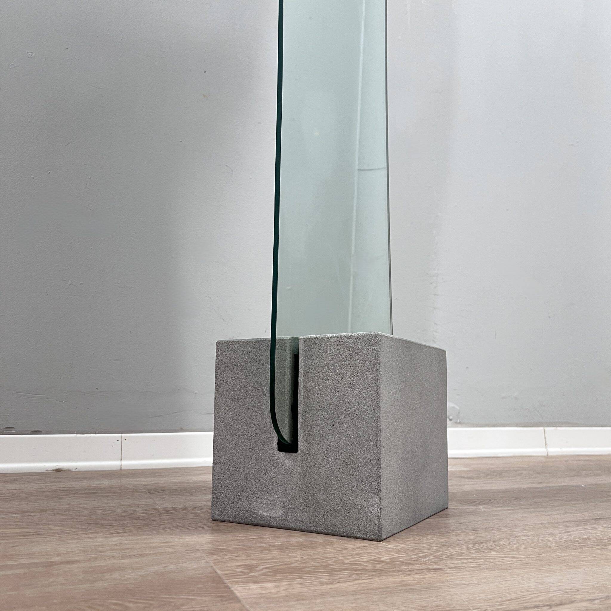 Acerbis "Narciso" postmodern silhouette standing floor mirror 1980s