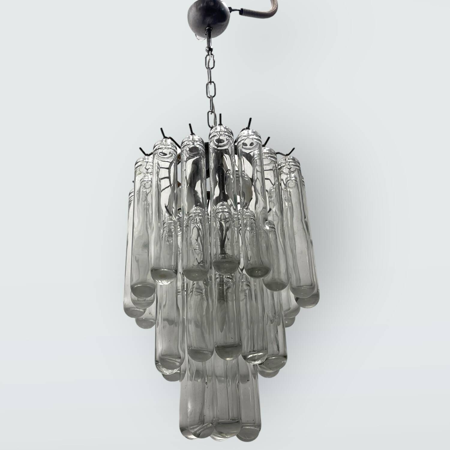 Murano Glass Tube Chandelier 1970’s