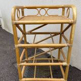 Bamboo rattan shelf