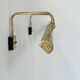 Pair of vintage adjustable brass wall lights, France 1970
