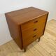 Petite commode en teck à trois tiroirs, Danemark 1960