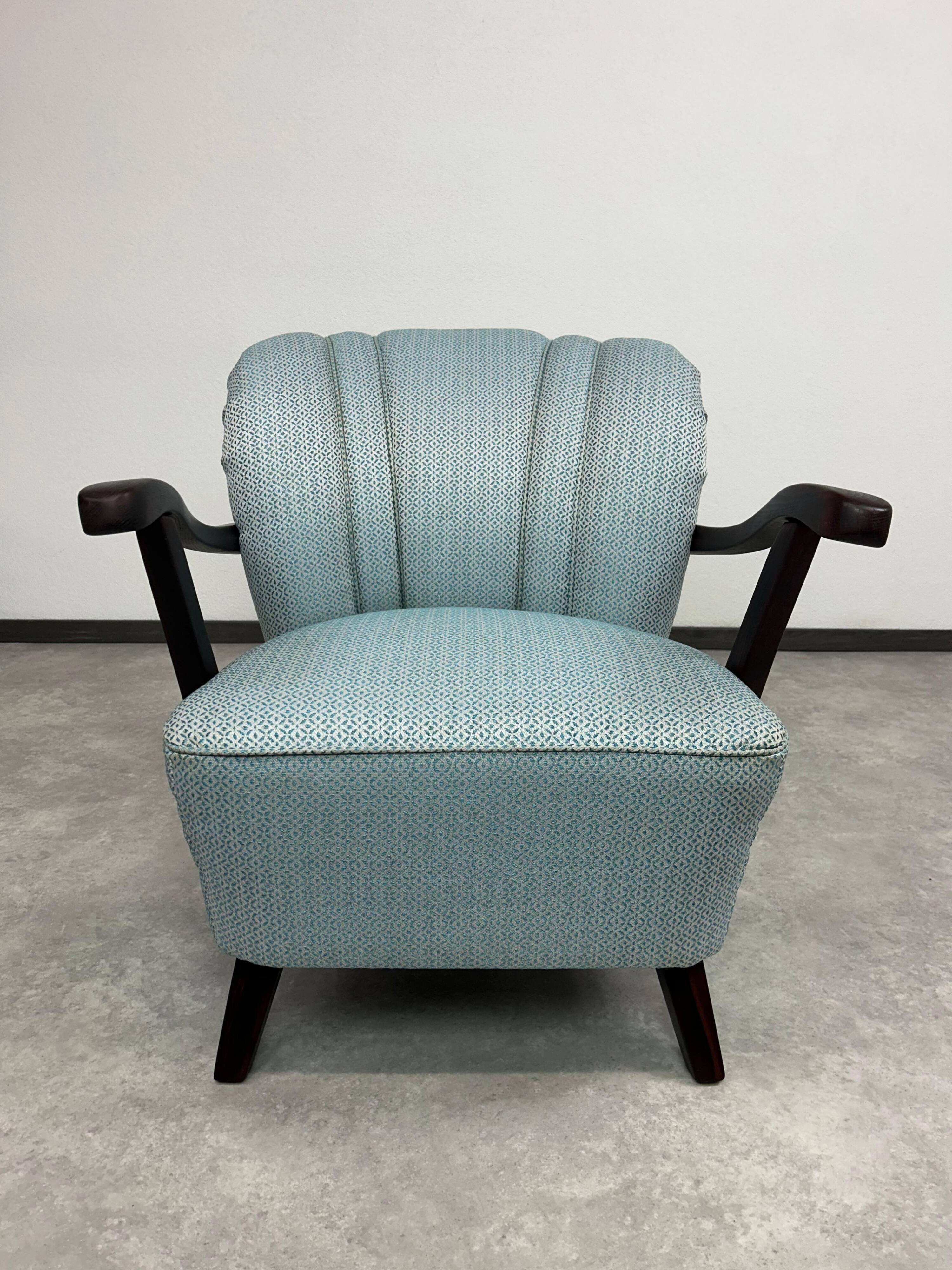 Art Deco blue club chairs