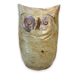 Vase pique fleur representing a sandstone owl, by Ginette and Edouard Solorzano