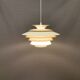 Danish hanging lamp in cracked white colour. produced by Design-Light in the 1980s, model Sofia.