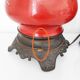 Paire de pieds de lampe rouges, 1900