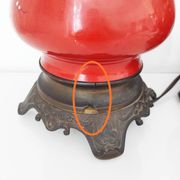Pair of red lamps from 1900