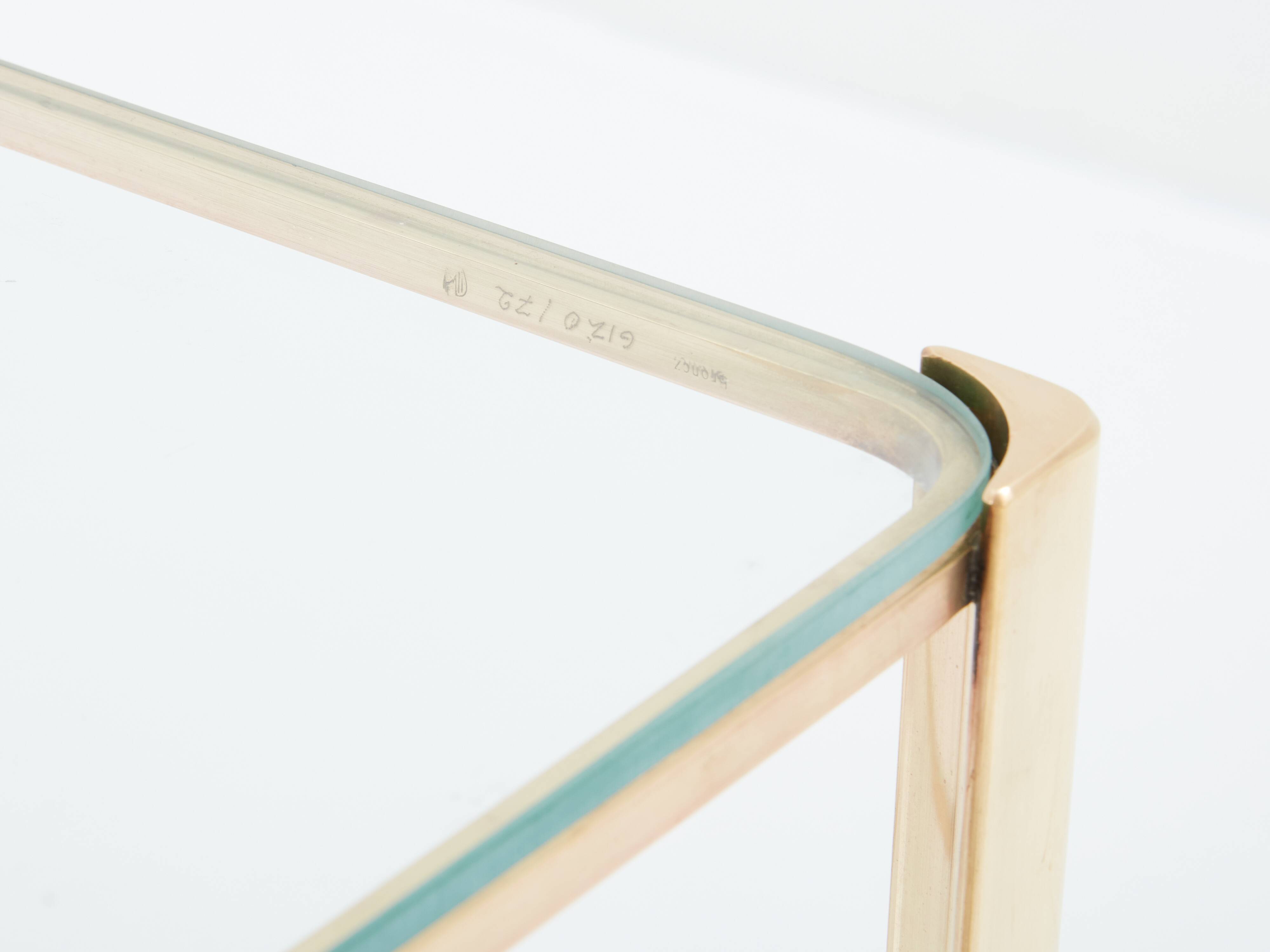 Bronze side table JT Lepelletier for Broncz circa 1960