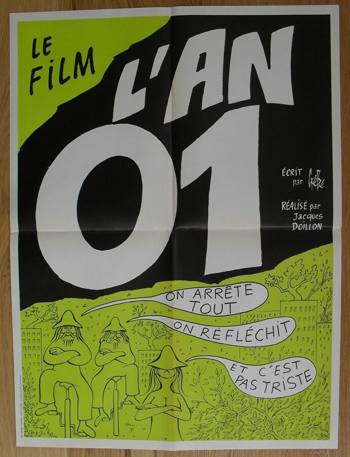 Original poster 1973 the year 01 Gébé Jacques Doillon 60x80 cm