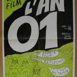 Original poster 1973 the year 01 Gébé Jacques Doillon 60x80 cm