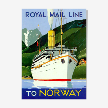 Affiche croisière Norvège voyage