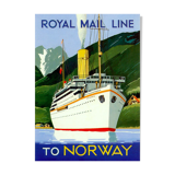 Norway travel cruise poster