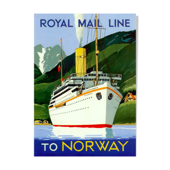 Norway travel cruise poster