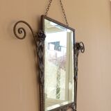 Mirror art deco wrought iron 75x87cm