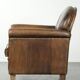 Armchair / lounge chair made of sheepskin leather with characterful patina