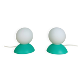 Paire de lampes boules style memphis, années 80