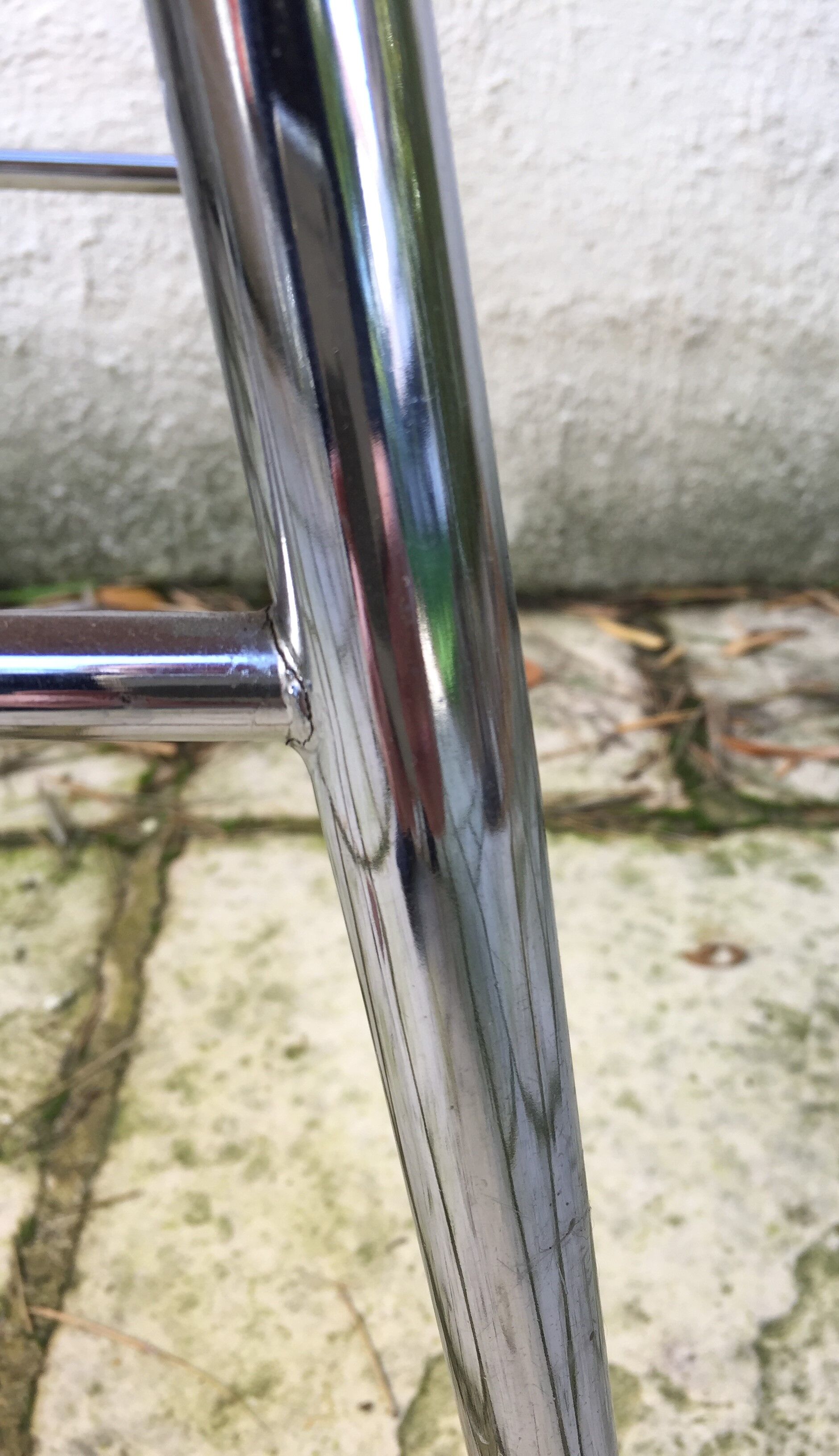 Set of 6 vintage orange formica chairs, 70s