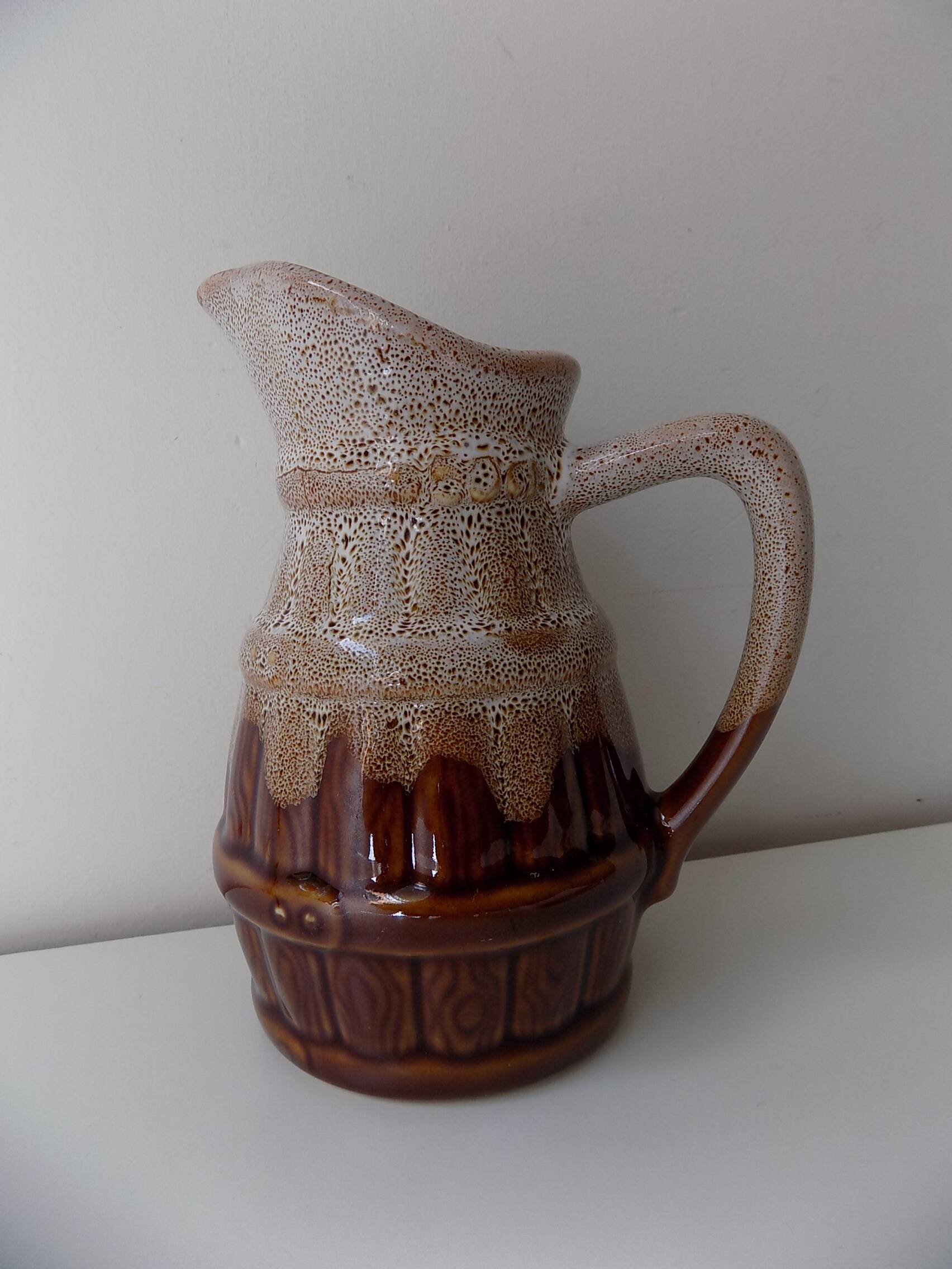 Stoneware pitcher (REVOL) numbered