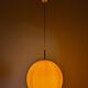 Suspension boule XL en opaline orange des années 60/70