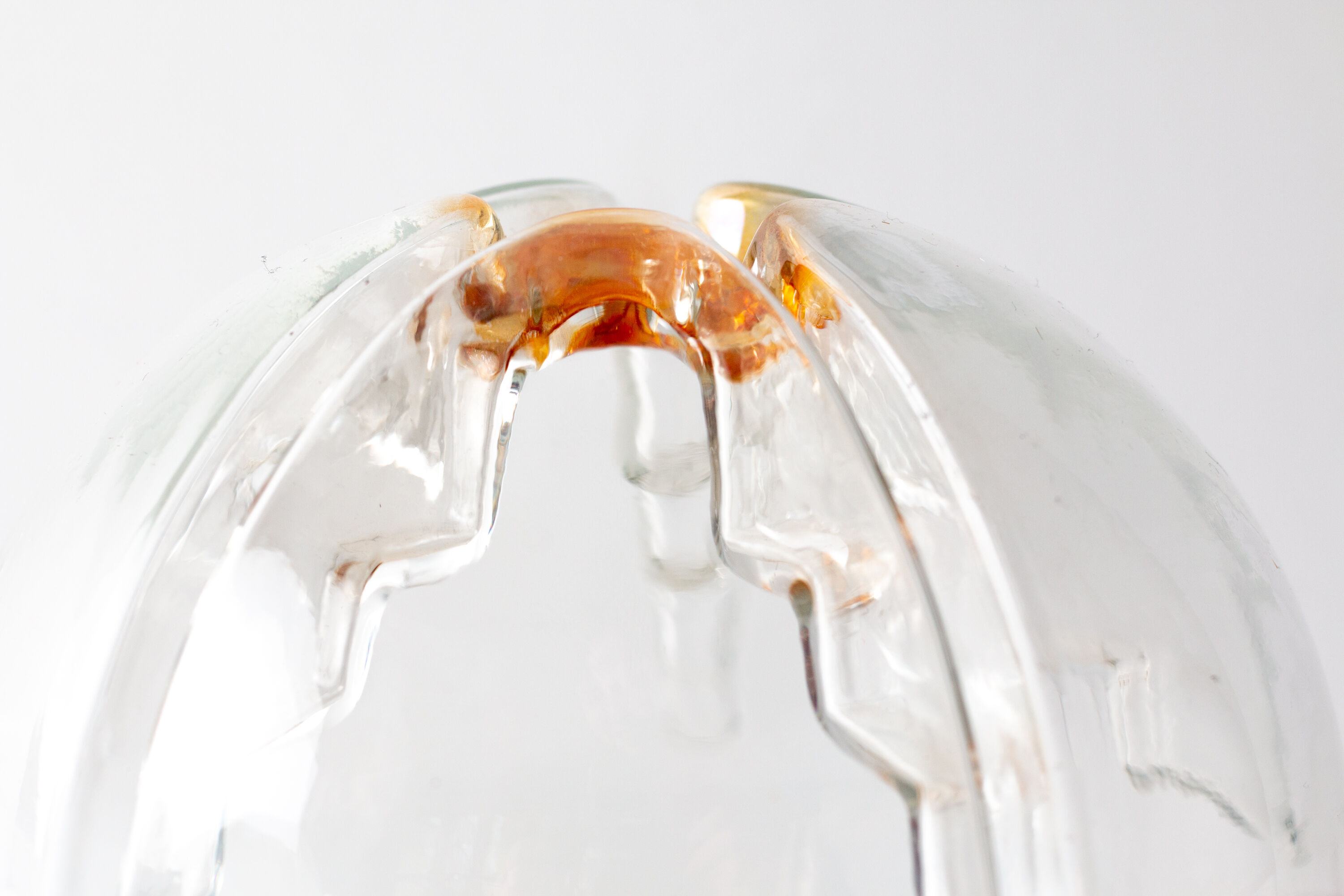 4 Mazzega Murano wall lamps vintage 1960s