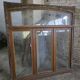 4 old solid oak windows from the early 20th century