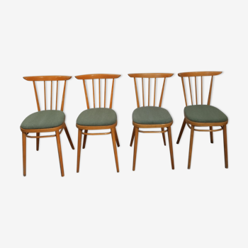 Set of 4 Scandinavian chairs reupholstered