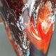 Vase Vallauris 1960s – pleated shape – drip glazes