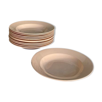 Set of 12 plates Digoin Sarreguemines