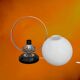 Lampe de table Space Age en opaline et chrome – Années 1970