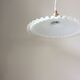 Old hanging lamp in dented opaline